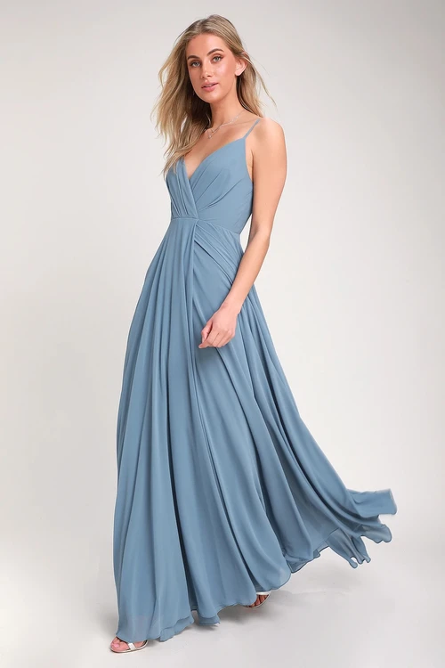 All About Love Slate Blue Maxi Dress.