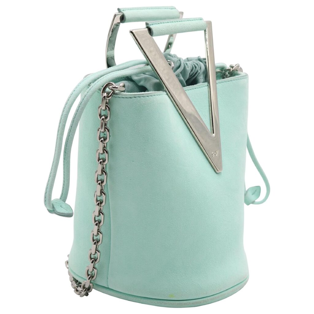 ROGER VIVIER: RV Bucket leather shoulder bag